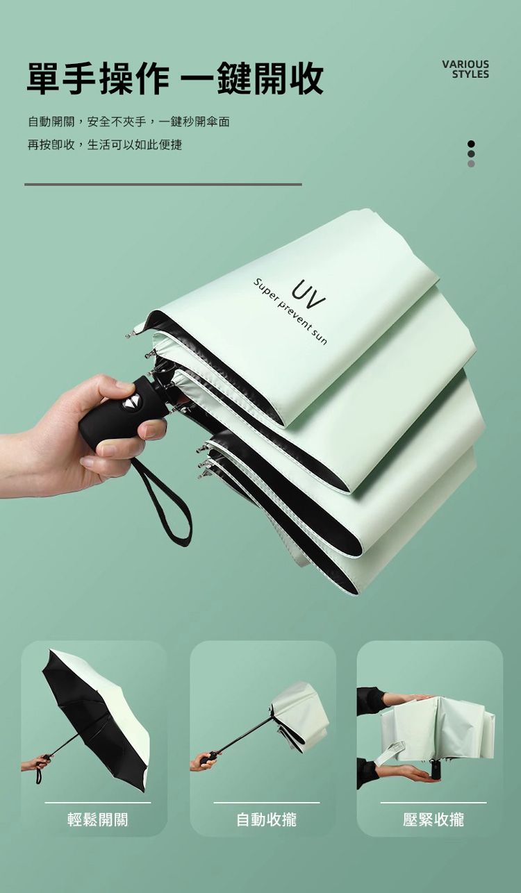 摺疊傘展示與廣告圖案客製選擇，彰顯品牌個性