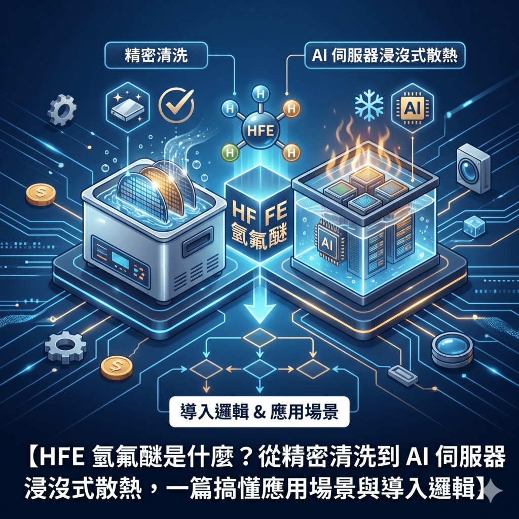 HFE 氫氟醚是什麼？從精密清洗到 AI 伺服器浸沒式散熱，一篇搞懂應用場景與導入邏輯