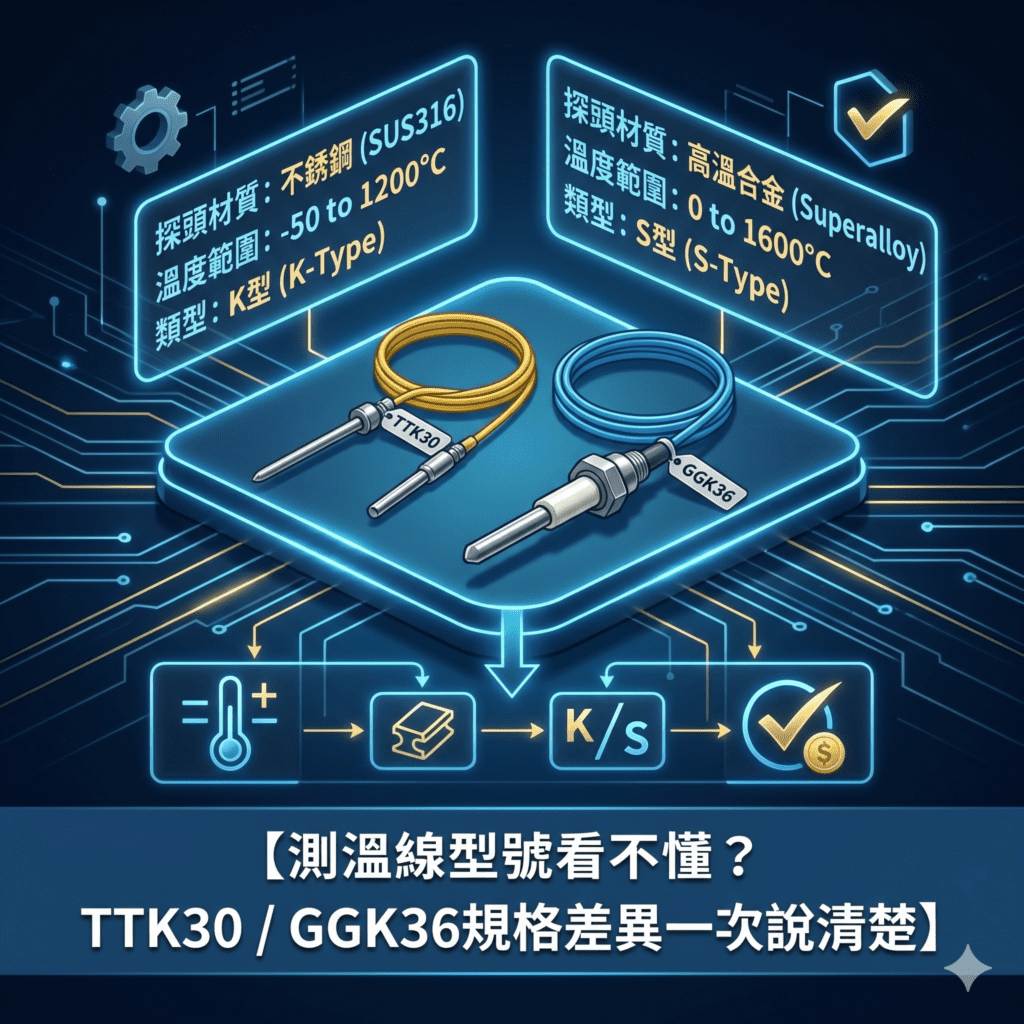 測溫線型號看不懂？TTK30 / GGK36 規格差異一次說清楚
