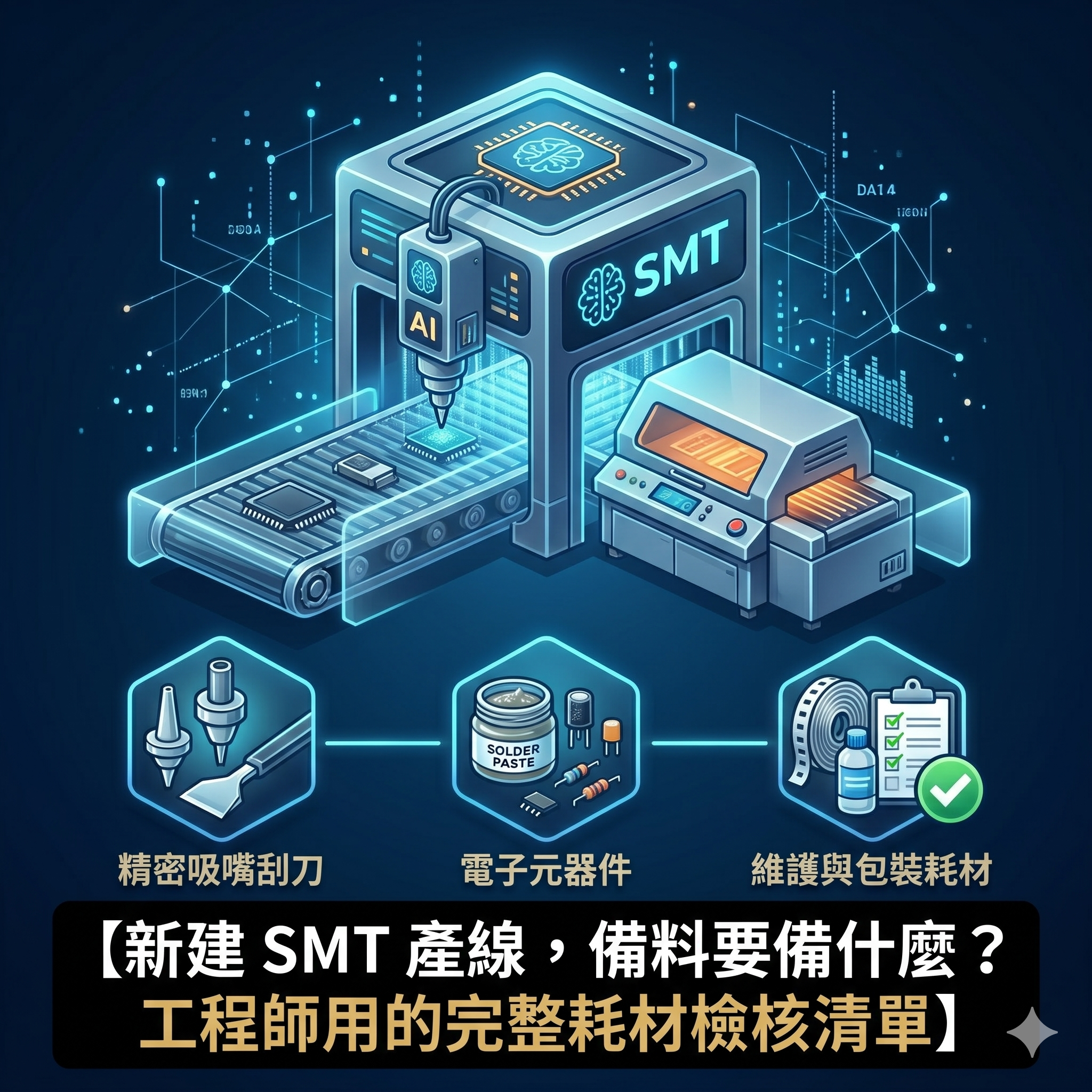 新建 SMT 產線，備料要備什麼？工程師用的完整耗材檢核清單