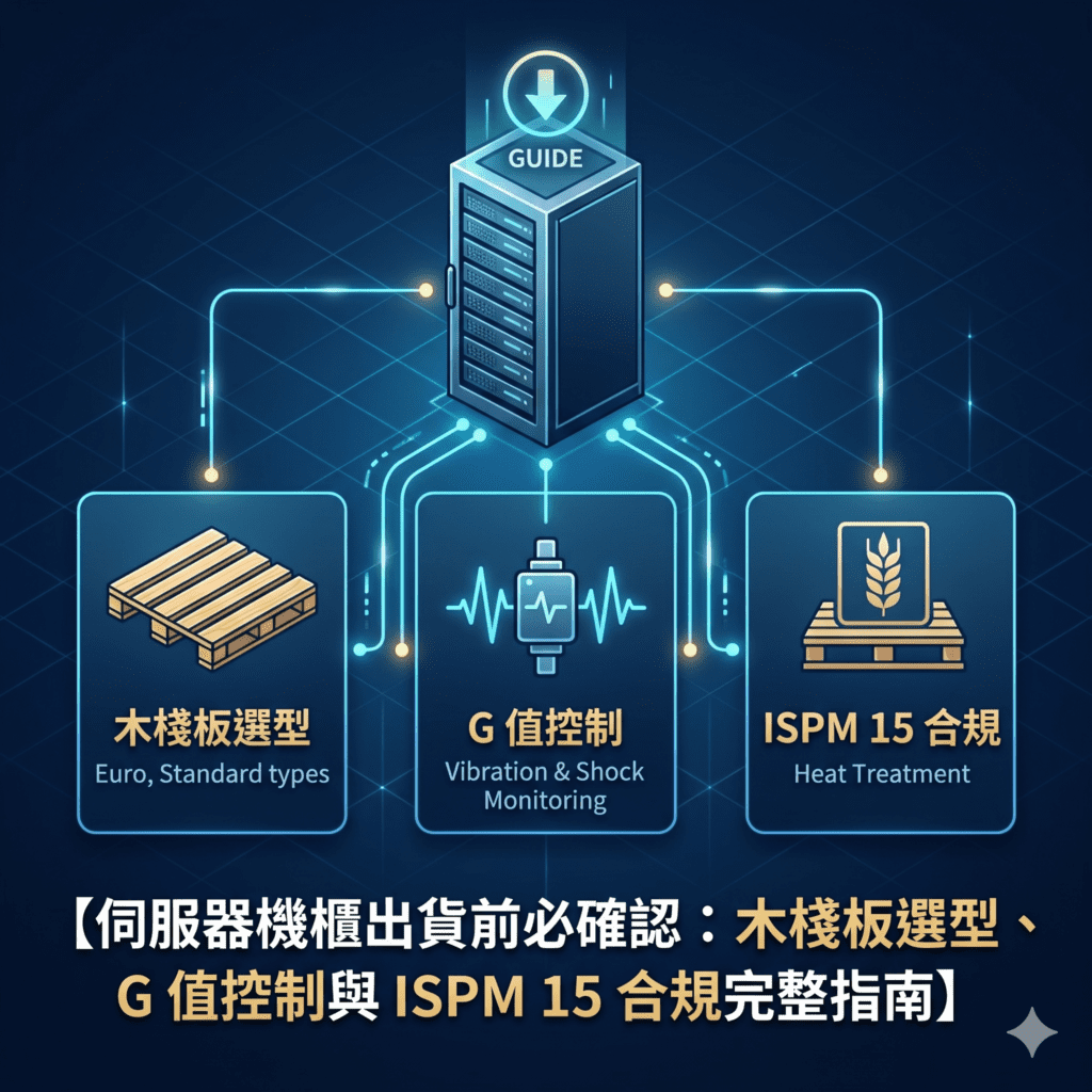 伺服器機櫃出貨前必確認：木棧板選型、G 值控制與 ISPM 15 合規完整指南